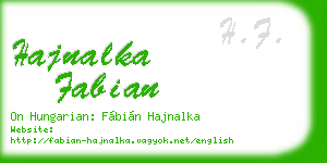 hajnalka fabian business card