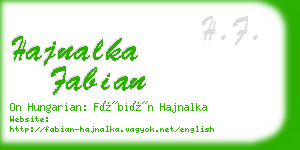 hajnalka fabian business card